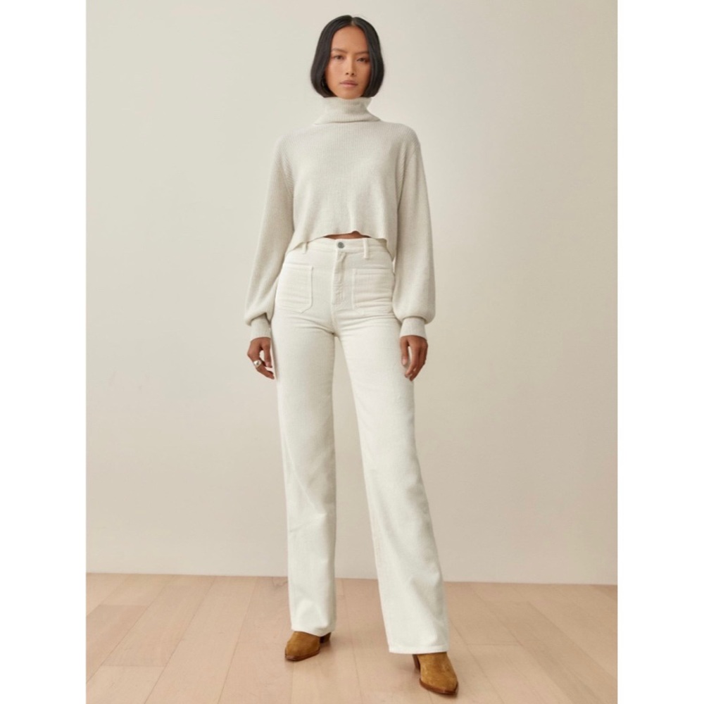 NWT Reformation Jeans Alyssa High Rise Wide Leg Corduroy Pants